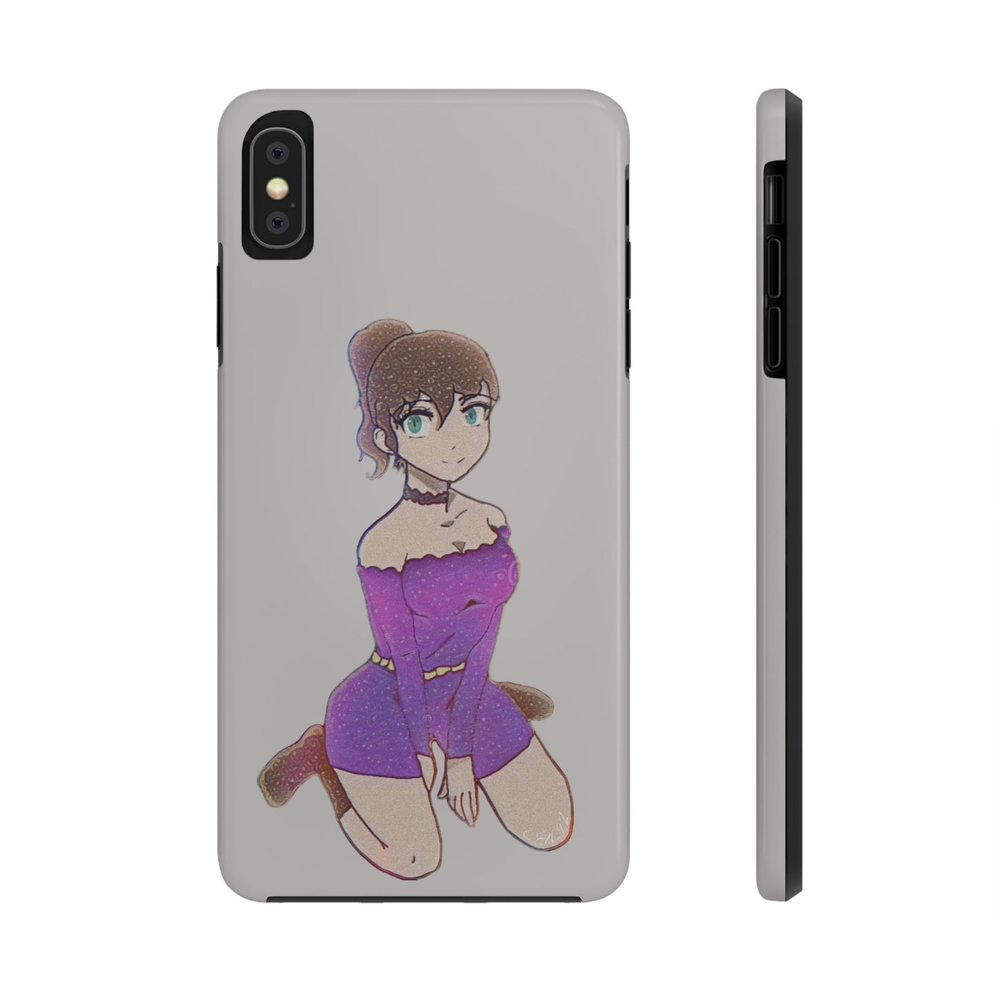 Anime Purple Bubble Girl Tough Phone Cases