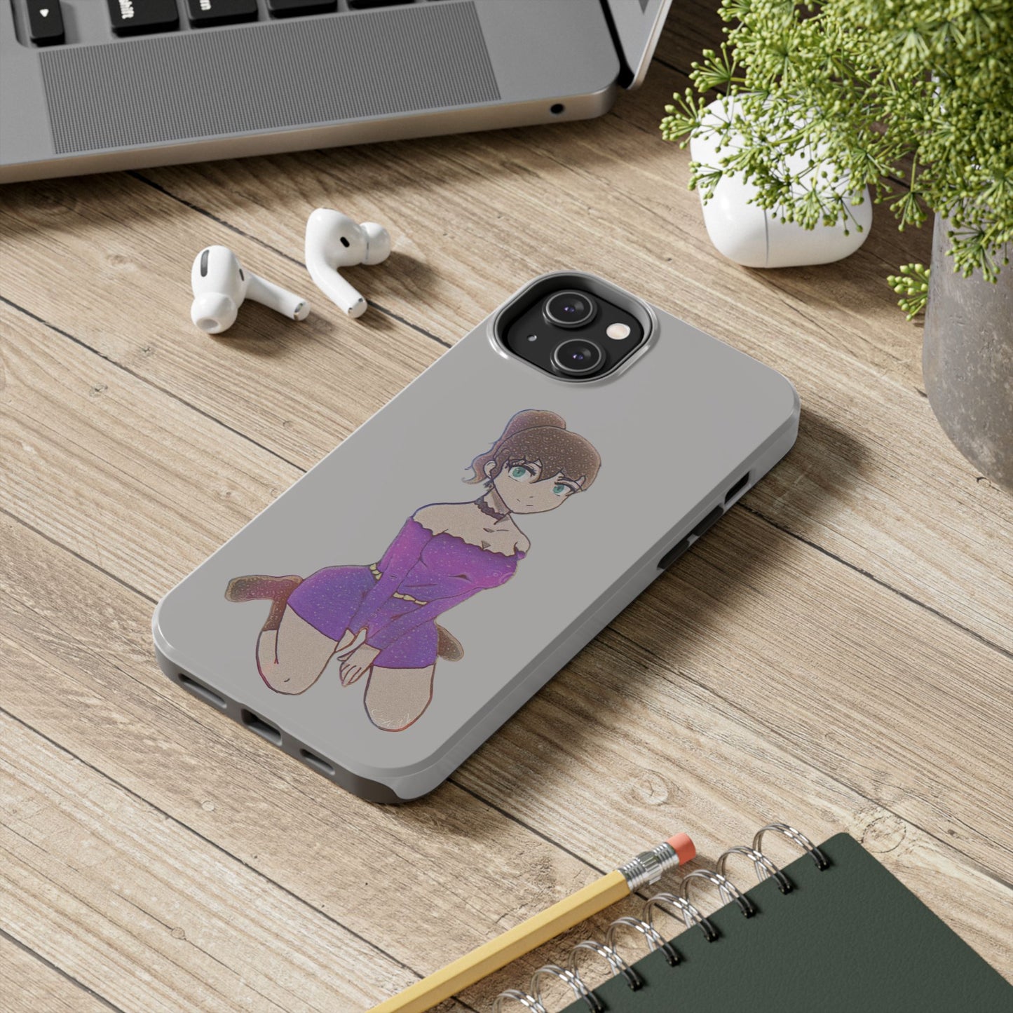 Anime Purple Bubble Girl Tough Phone Cases