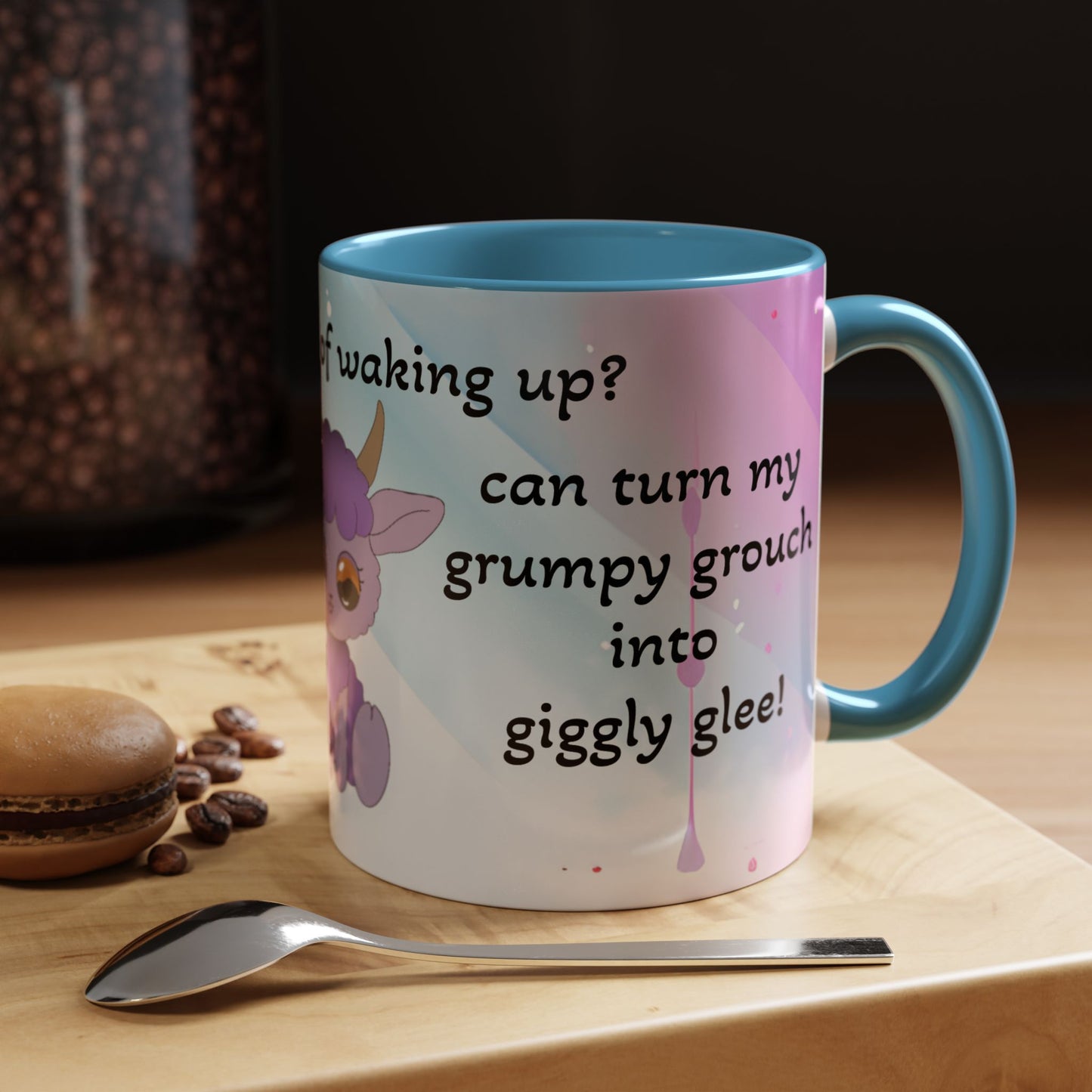 Coffee Mug - Cute Pochi Mug with Funny Morning Quote