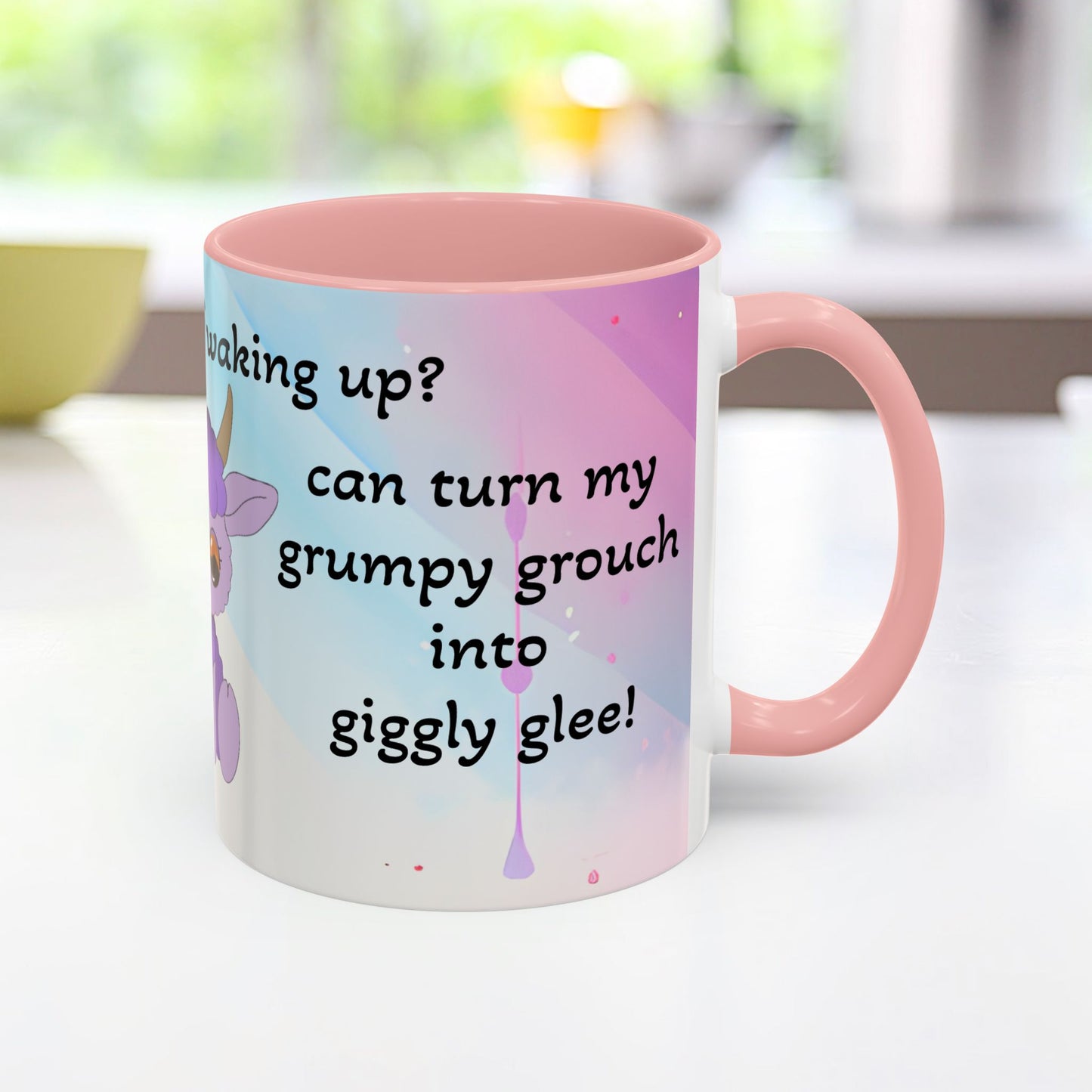 Coffee Mug - Cute Pochi Mug with Funny Morning Quote