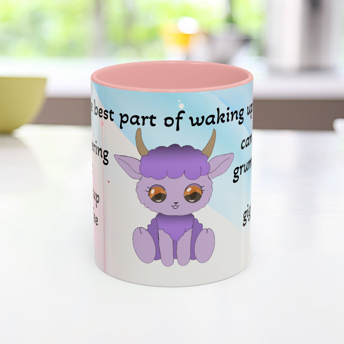 Coffee Mug - Cute Pochi Mug with Funny Morning Quote