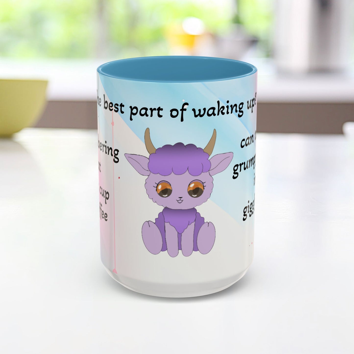 Coffee Mug - Cute Pochi Mug with Funny Morning Quote