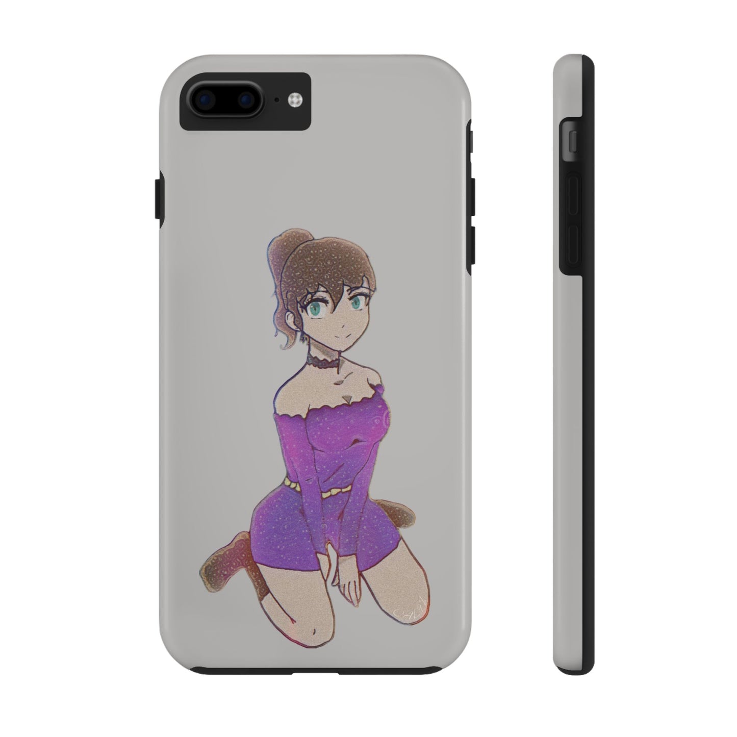 Anime Purple Bubble Girl Tough Phone Cases