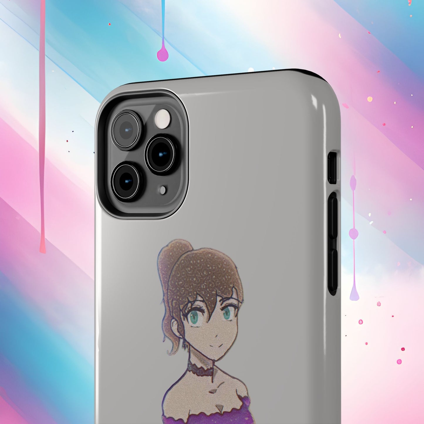 Anime Purple Bubble Girl Tough Phone Cases