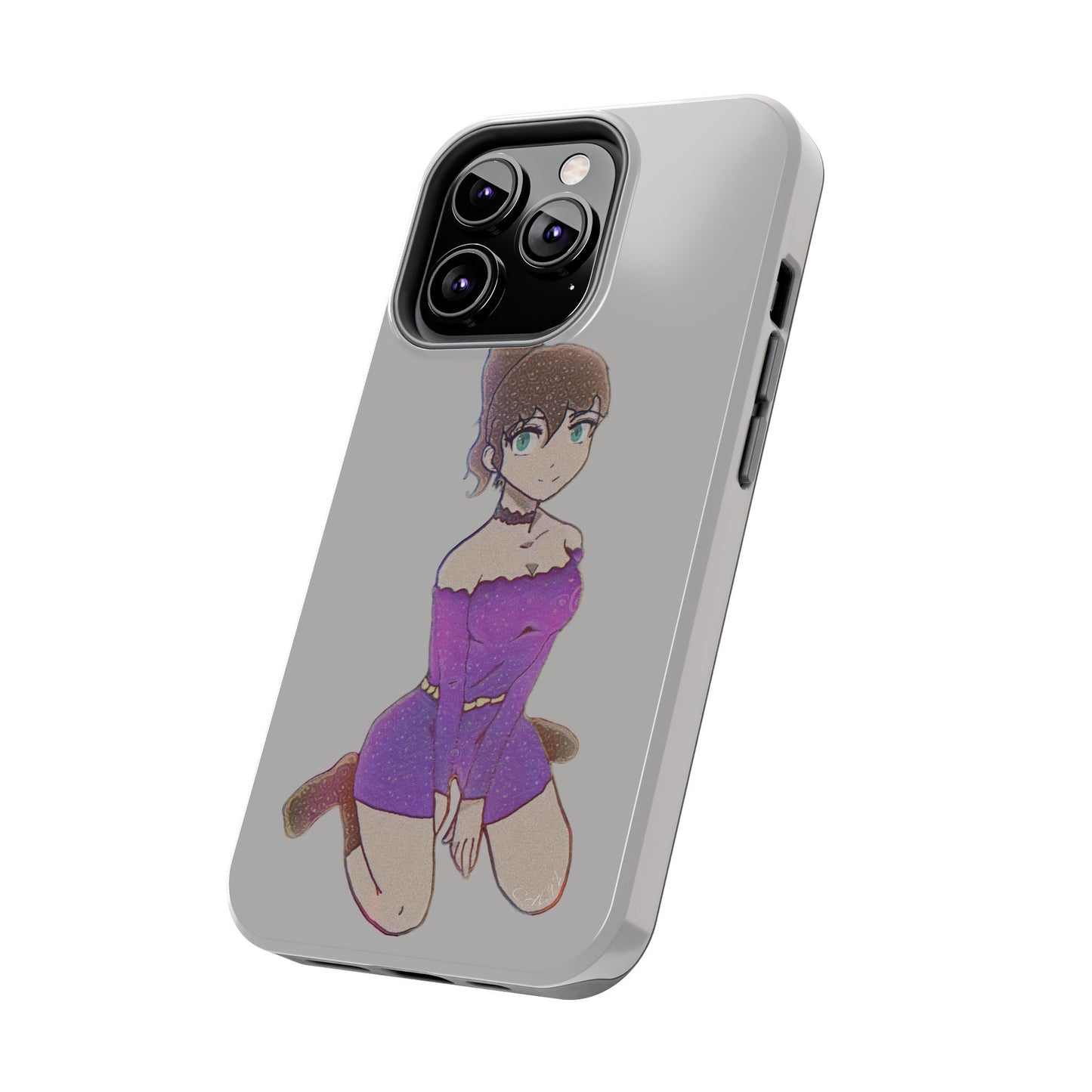 Anime Purple Bubble Girl Tough Phone Cases