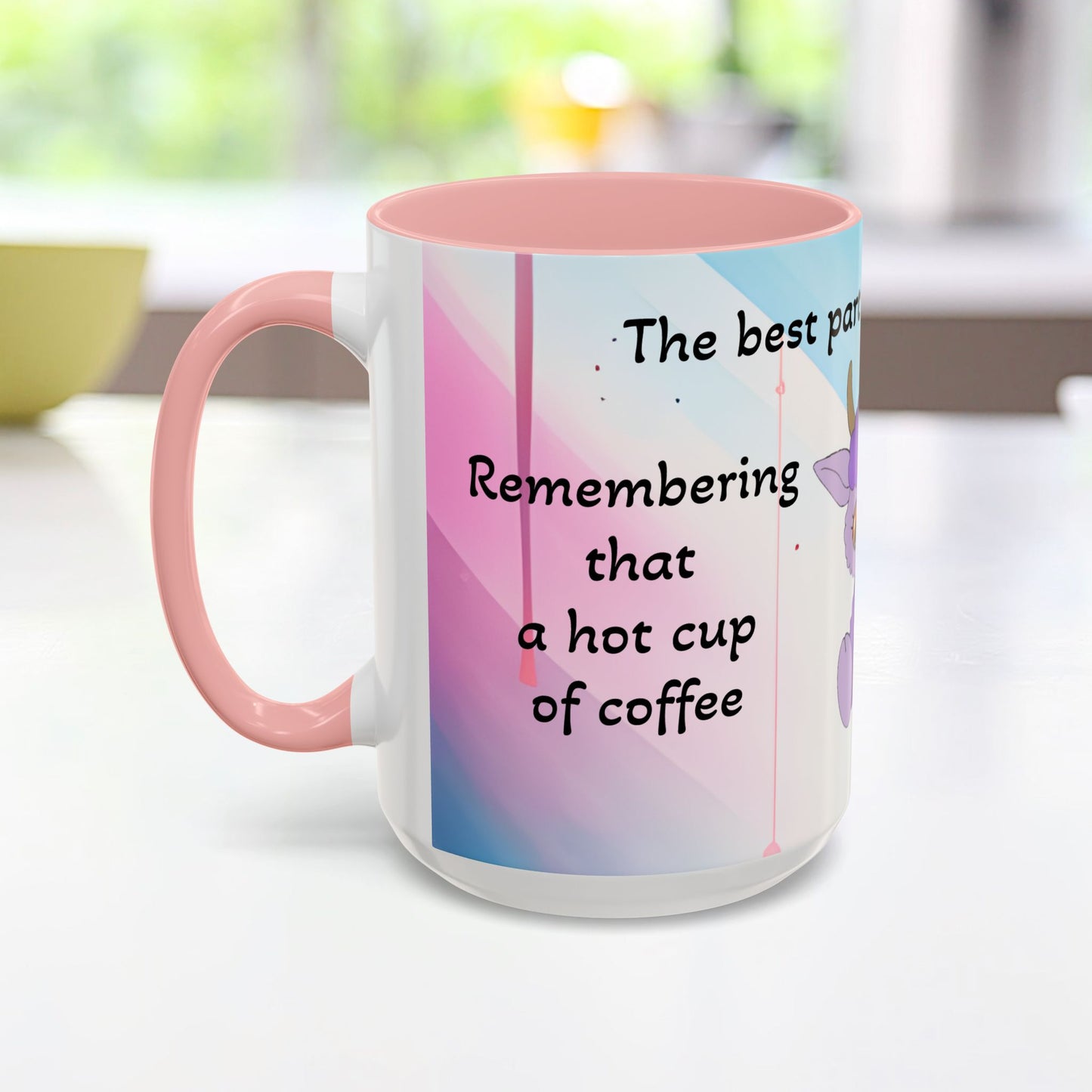 Coffee Mug - Cute Pochi Mug with Funny Morning Quote