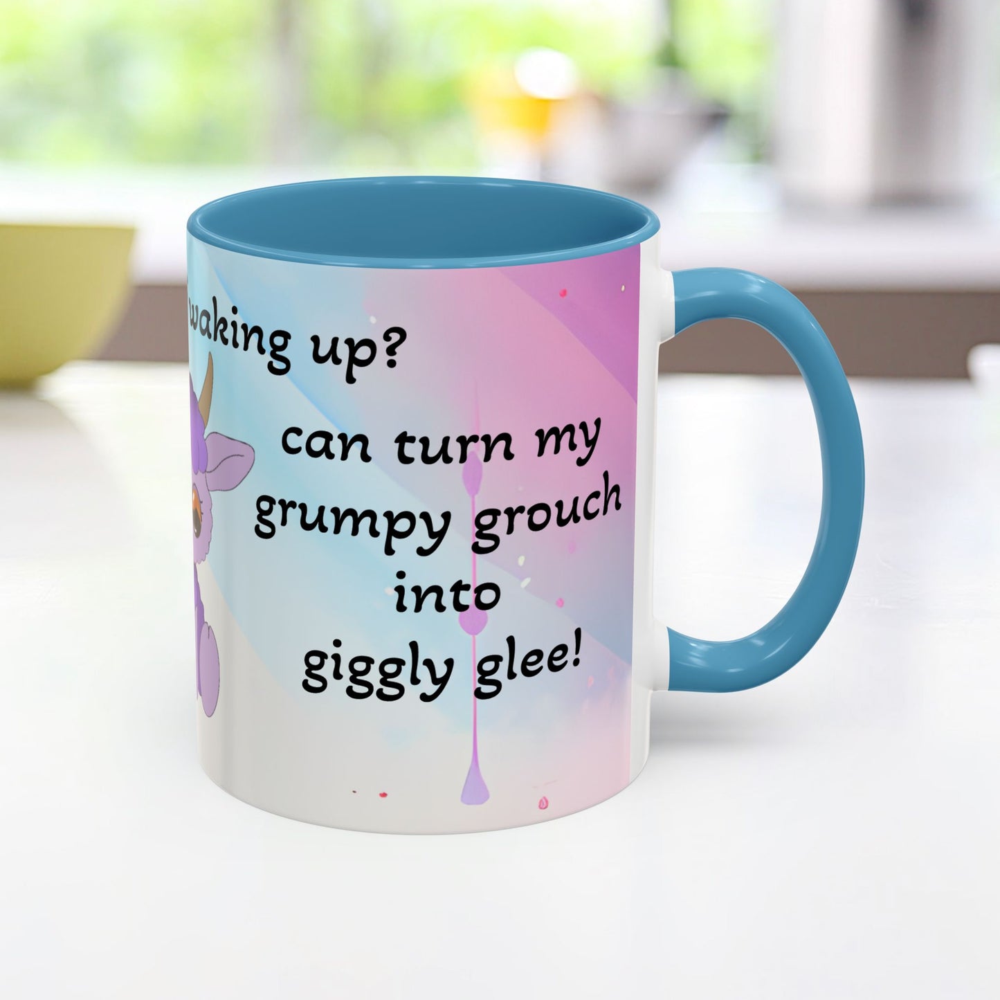 Coffee Mug - Cute Pochi Mug with Funny Morning Quote