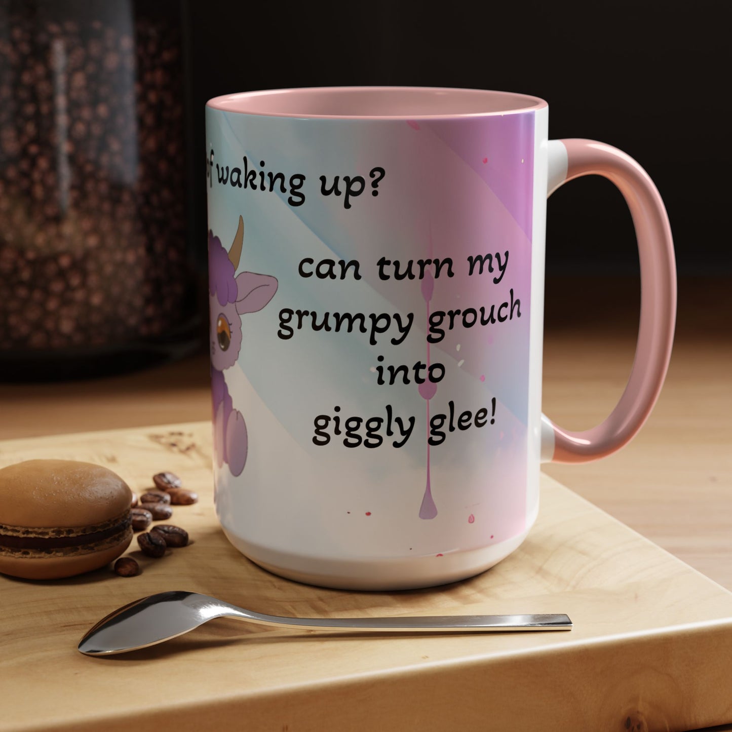 Coffee Mug - Cute Pochi Mug with Funny Morning Quote