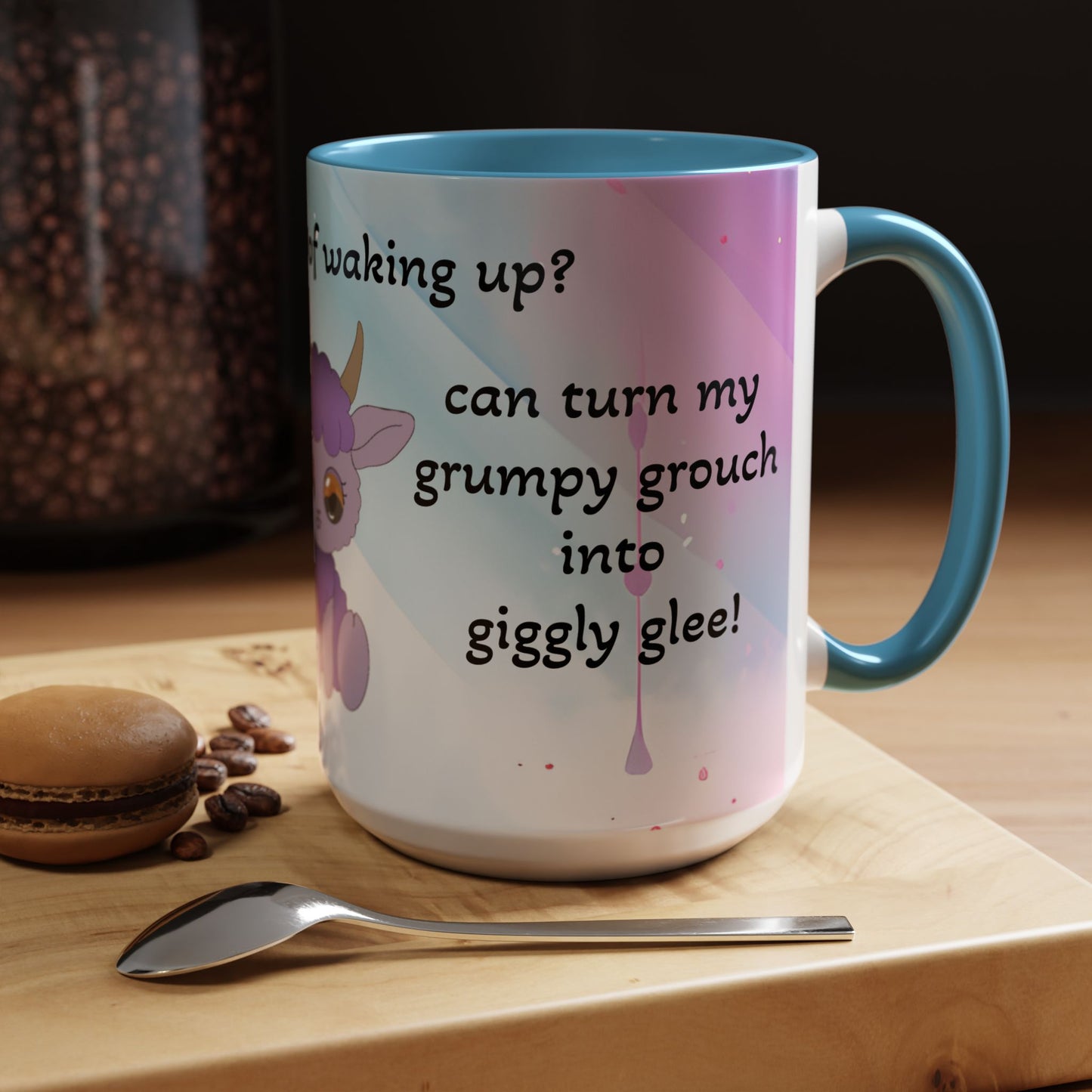 Coffee Mug - Cute Pochi Mug with Funny Morning Quote