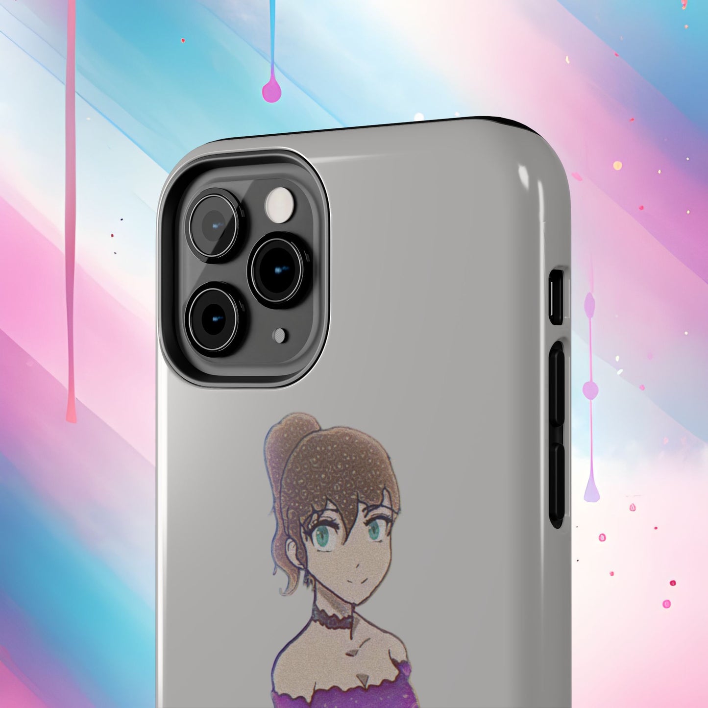 Anime Purple Bubble Girl Tough Phone Cases