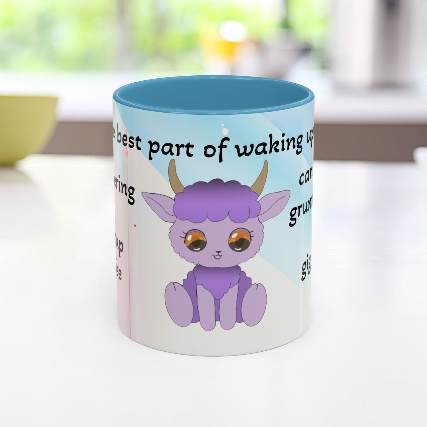 Coffee Mug - Cute Pochi Mug with Funny Morning Quote