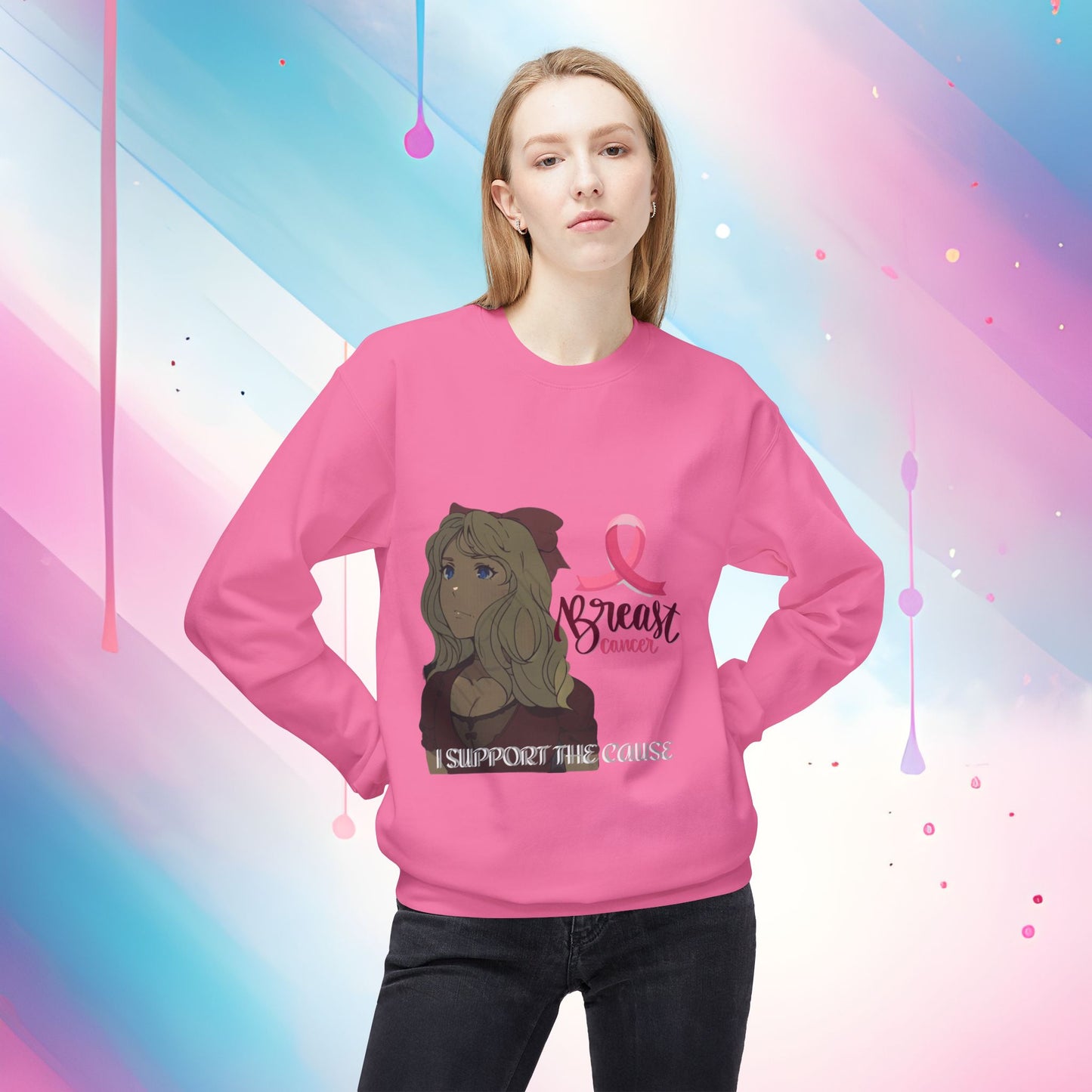 Fleece Sweatshirt Breast Cancer Awareness