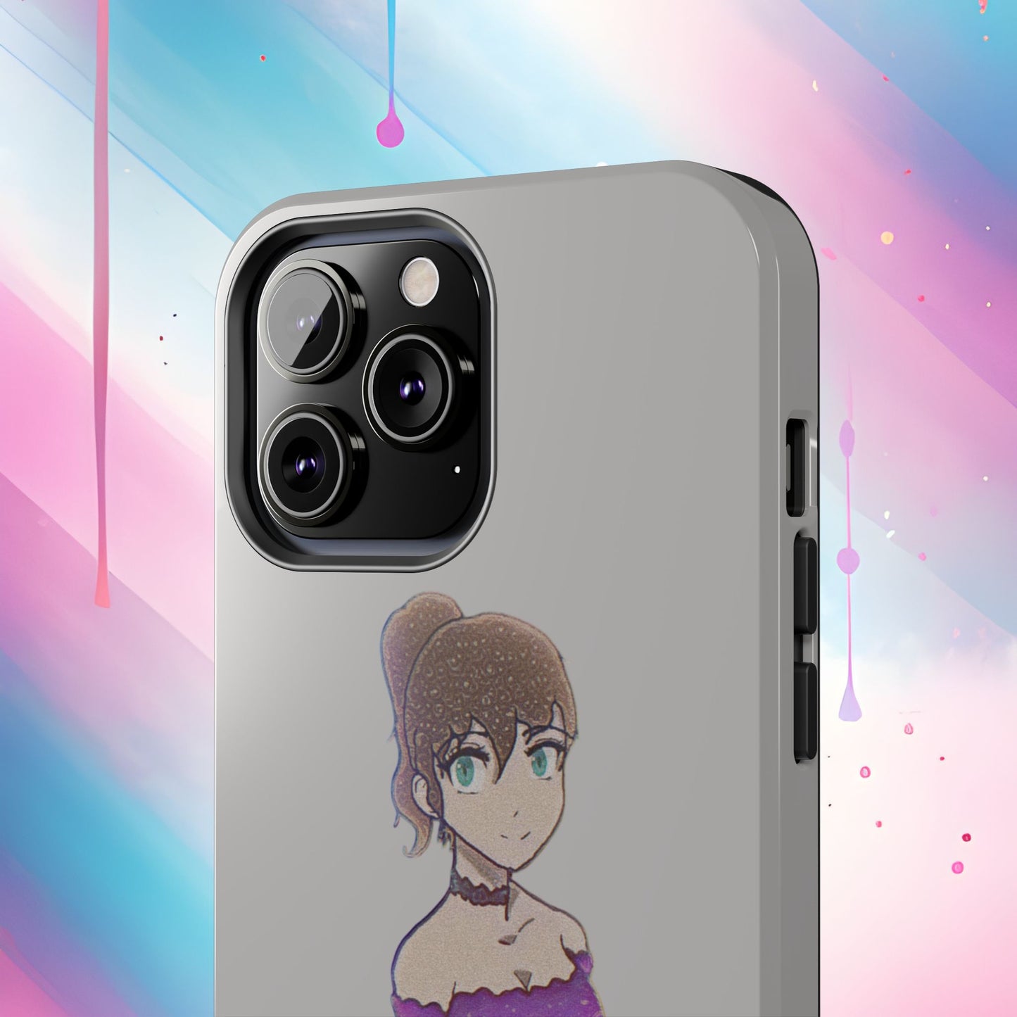 Anime Purple Bubble Girl Tough Phone Cases