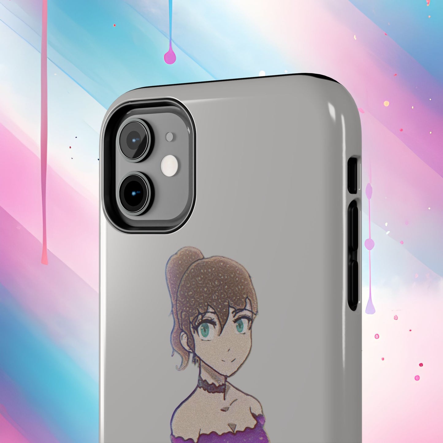 Anime Purple Bubble Girl Tough Phone Cases