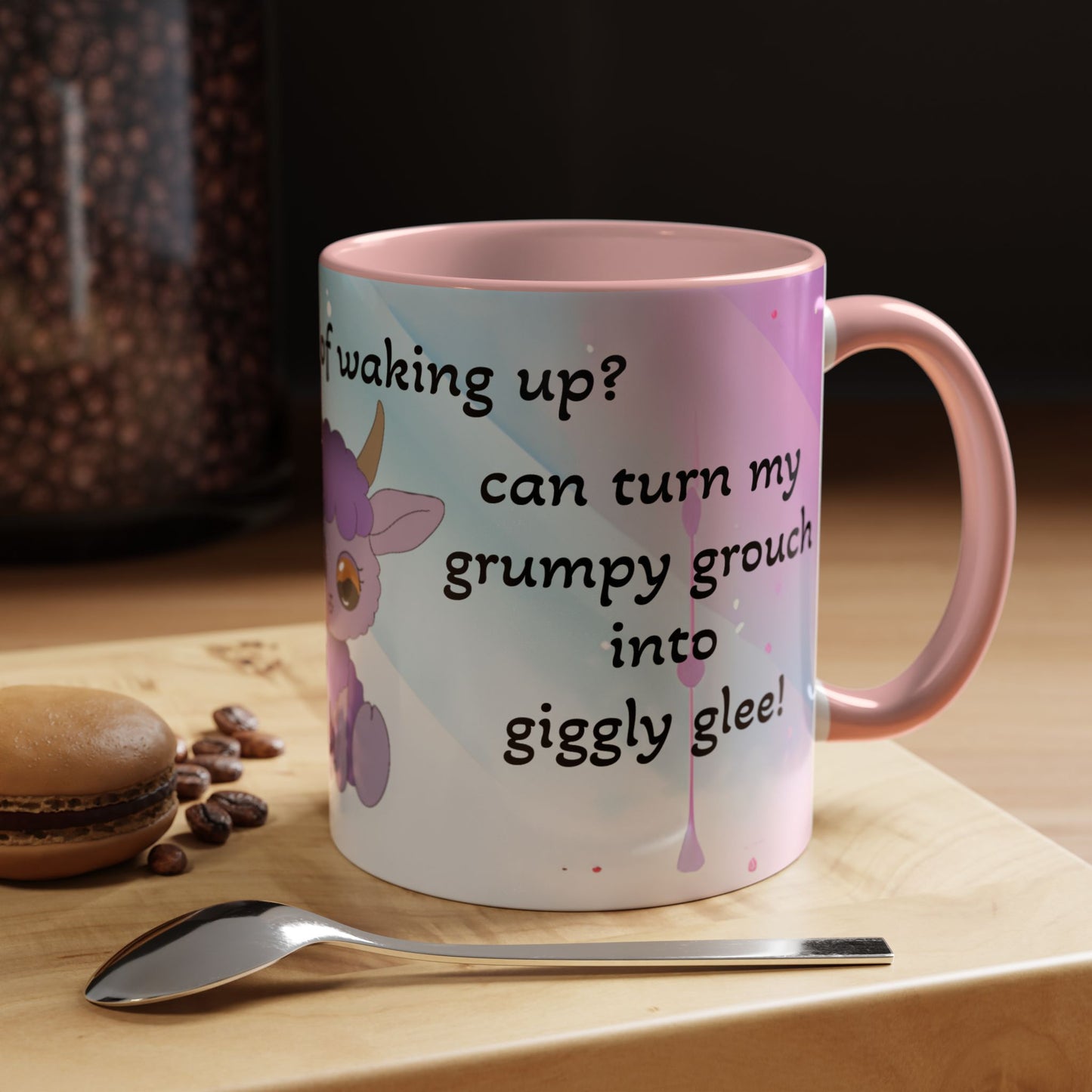 Coffee Mug - Cute Pochi Mug with Funny Morning Quote