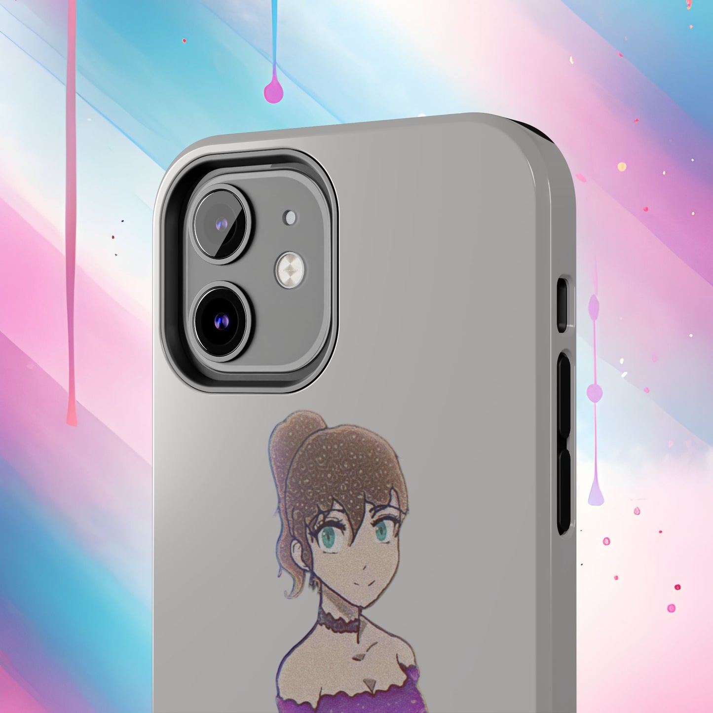 Anime Purple Bubble Girl Tough Phone Cases