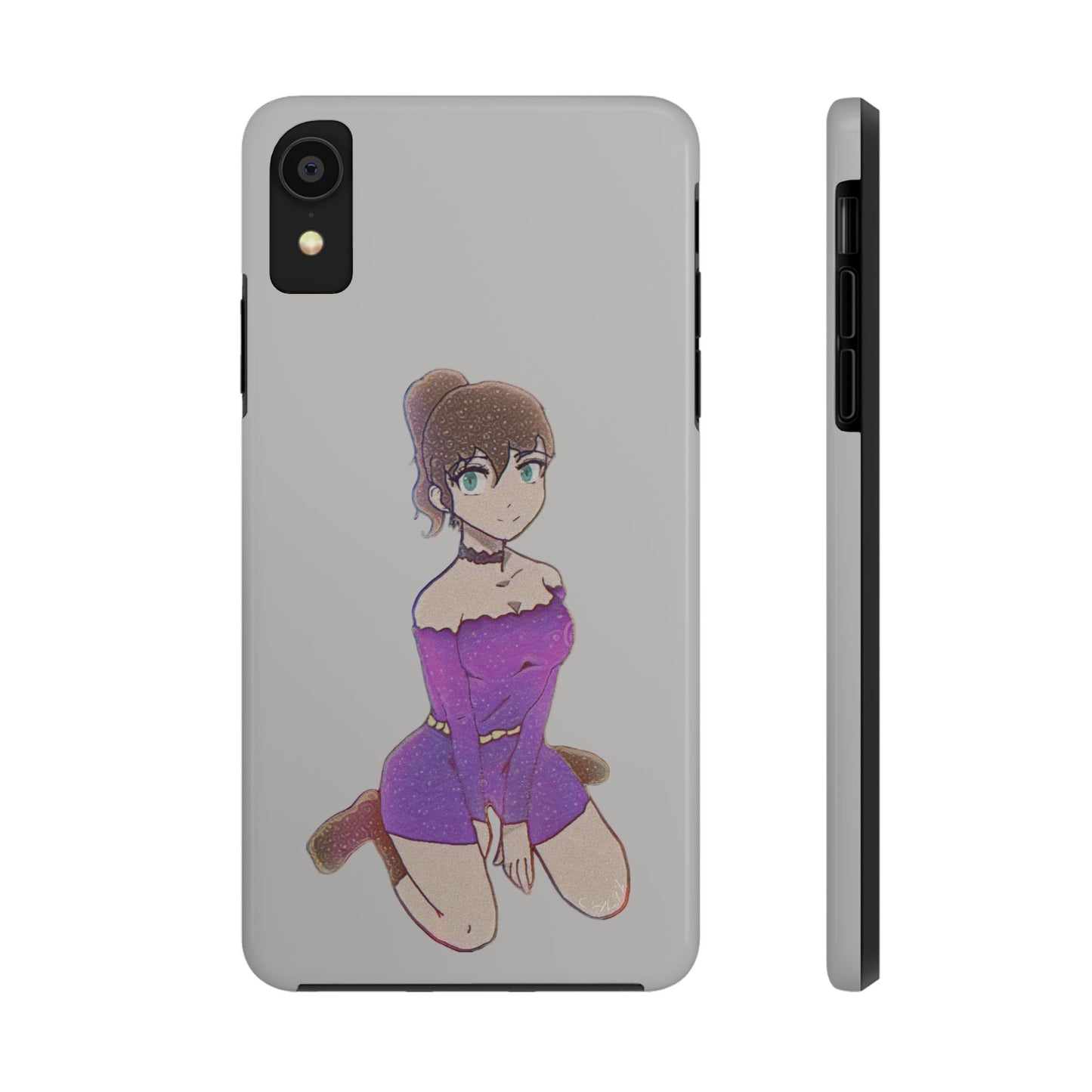 Anime Purple Bubble Girl Tough Phone Cases