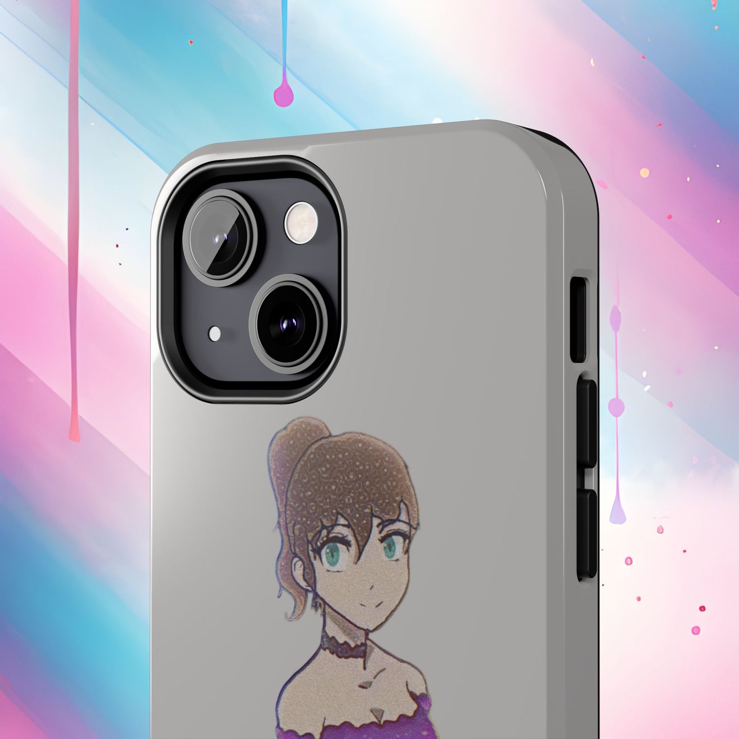 Anime Purple Bubble Girl Tough Phone Cases