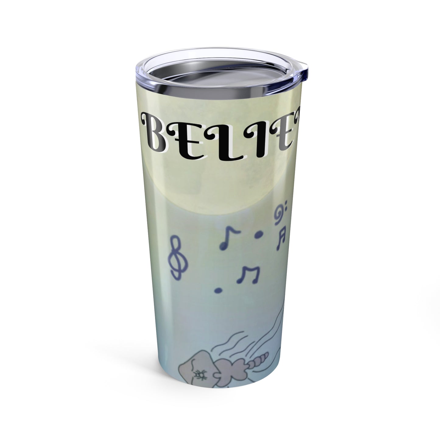 Believe MantaMusic 20oz Tumbler Printify