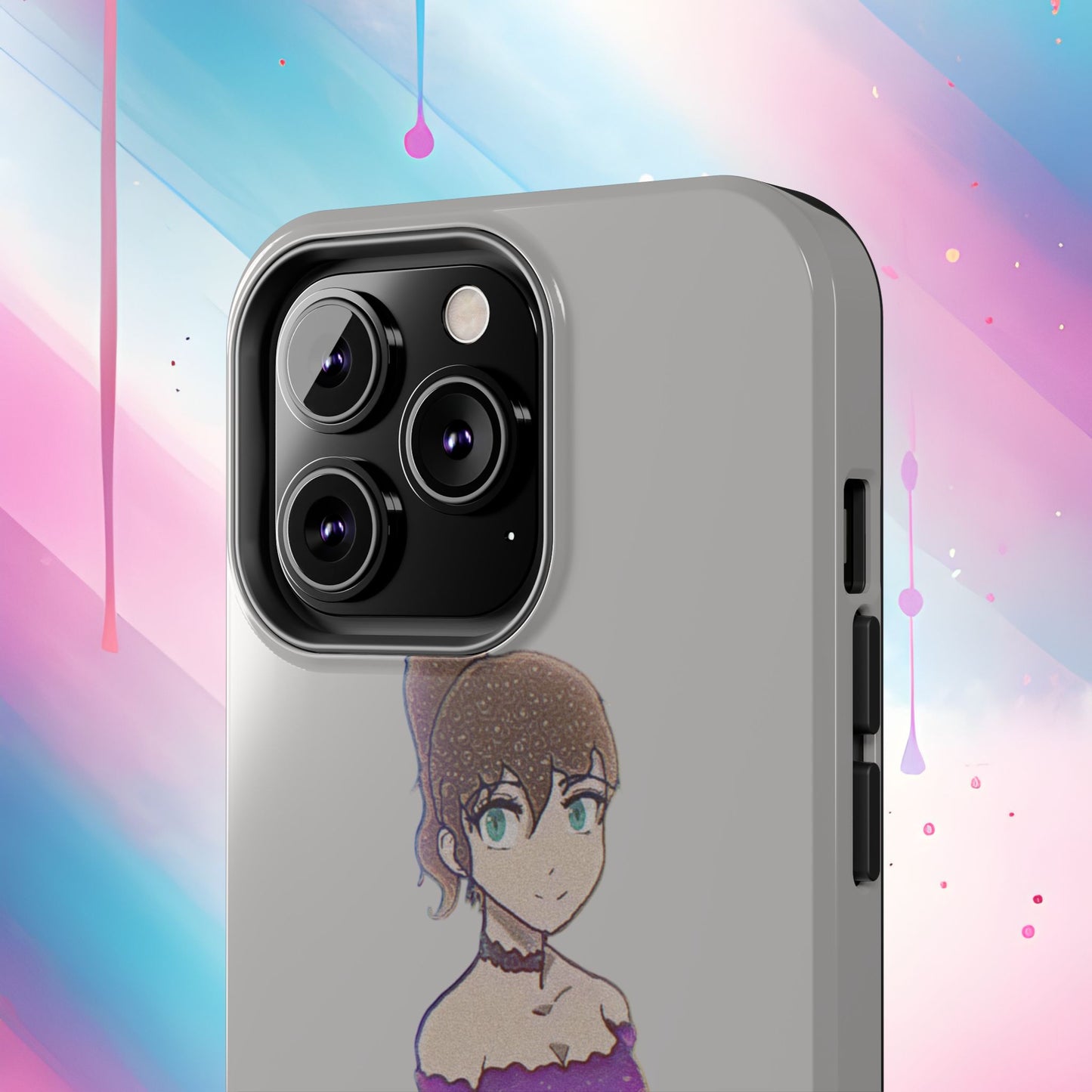 Anime Purple Bubble Girl Tough Phone Cases